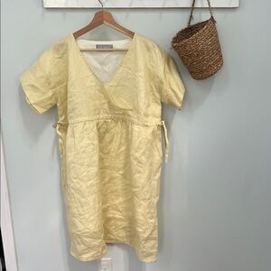 Liz Alig Linen Cotton Blend Lined Dress